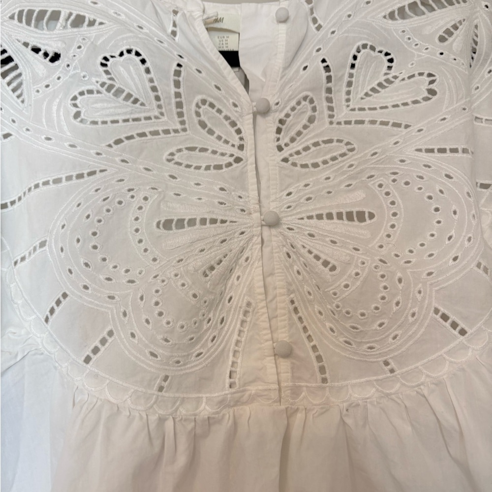H&M White Eyelet Blouse - Picture 5 of 5